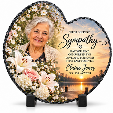 Personalized Heart Memorial Slate