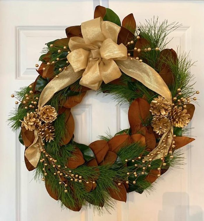 It\'s a Golden Christmas Wreath