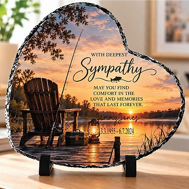 Personalized Heart Memorial Slate