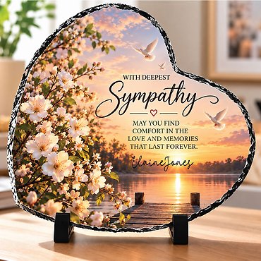 Personalized Heart Memorial Slate
