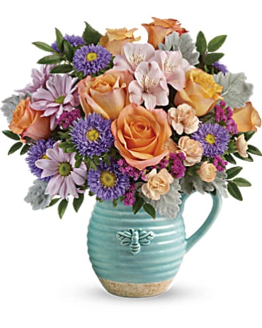 Busy Bee Pitcher Bouquet