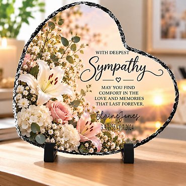 Personalized Heart Memorial Slate