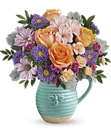 Busy Bee Pitcher Bouquet