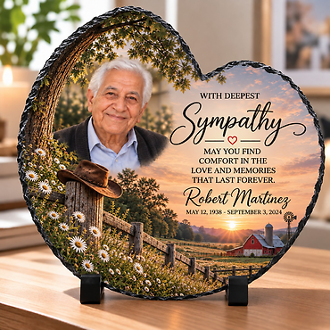 Personalized Heart Memorial Slate